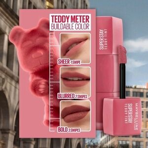 2 Pack Of New Maybelline SuperStay Teddy Tint - Bold Pink